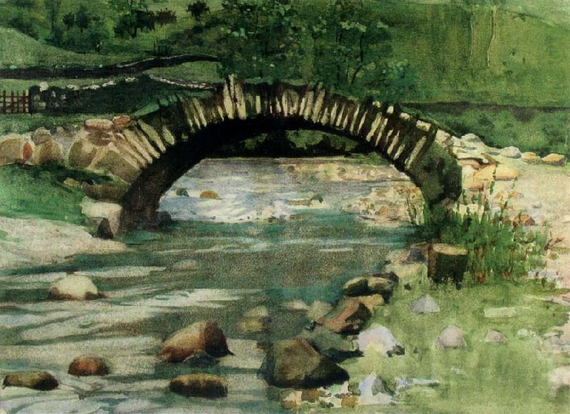 William Stott of Oldham A Bridge china oil painting image